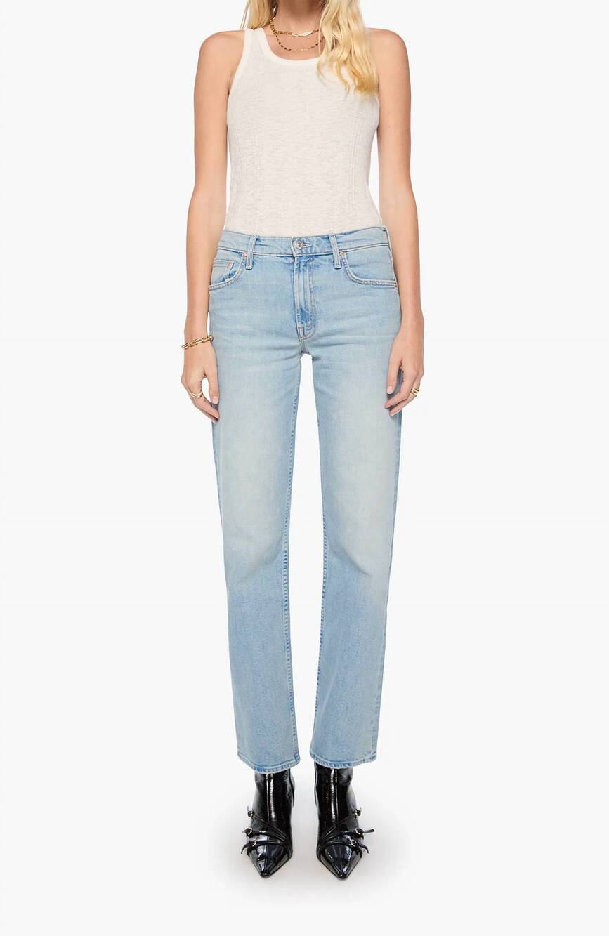 NEW MOTHER newbie skimp straight-leg pants in go long